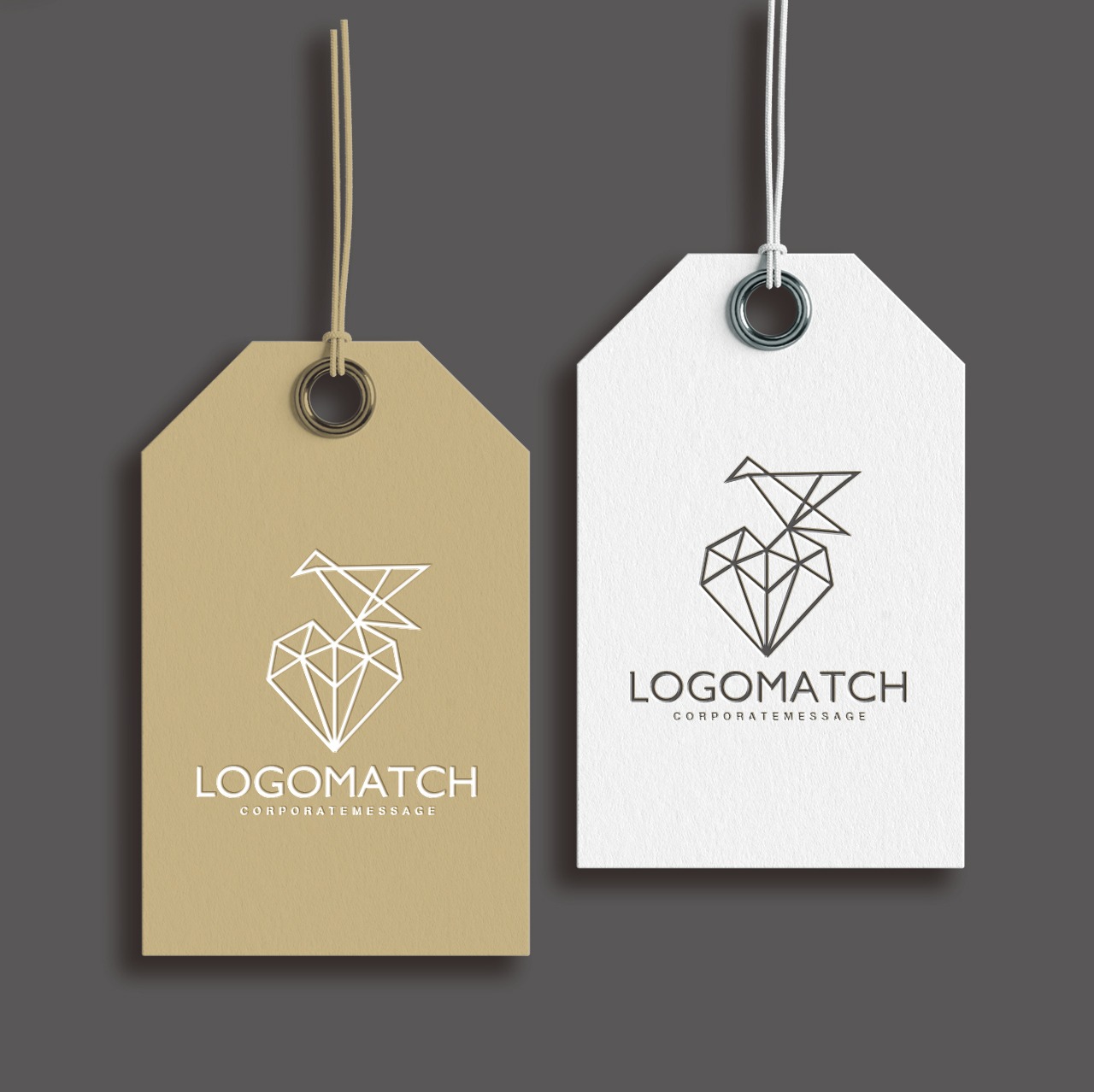 幸せの宝石ハートのロゴ