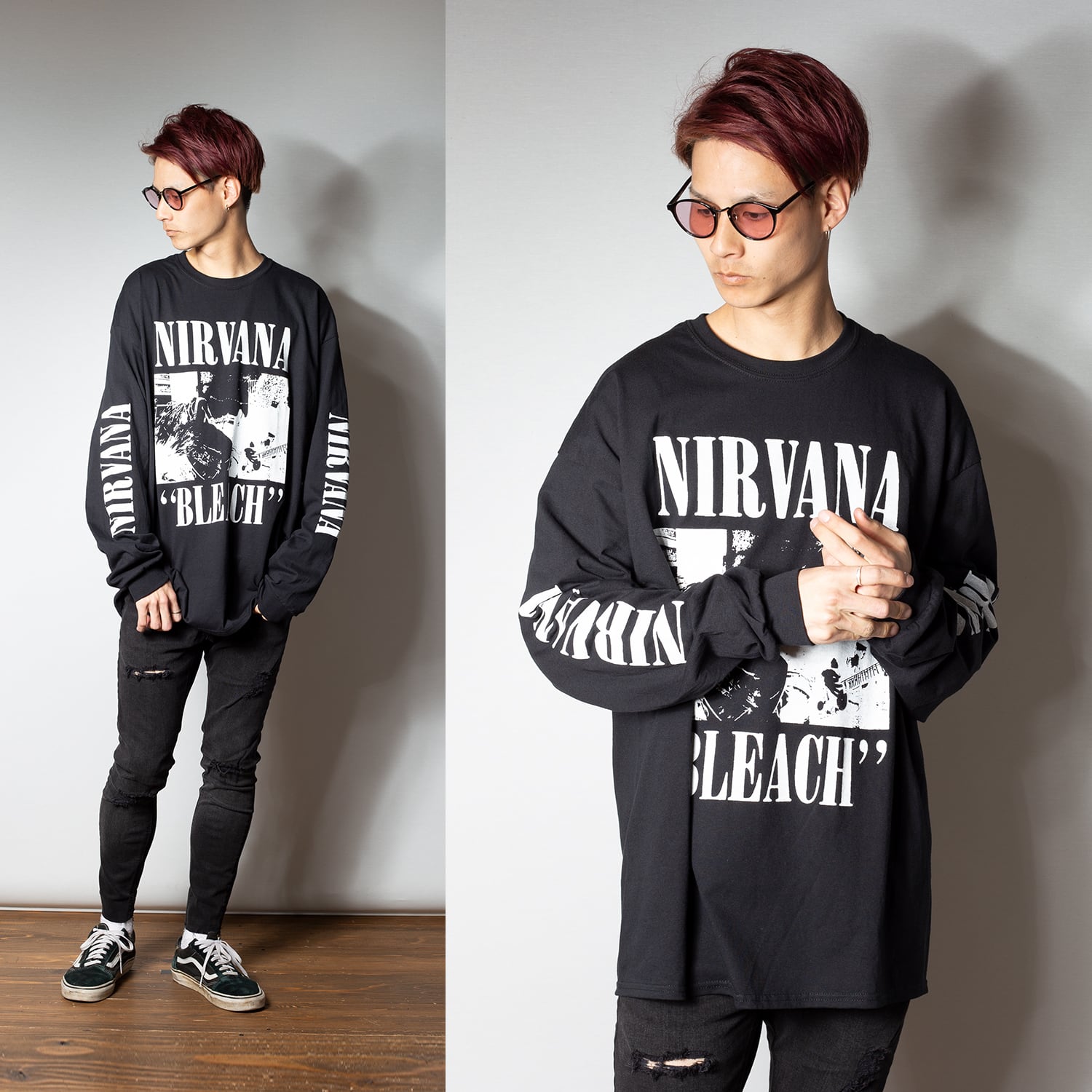 〜90s nirvana bleach ロンT Tシャツ