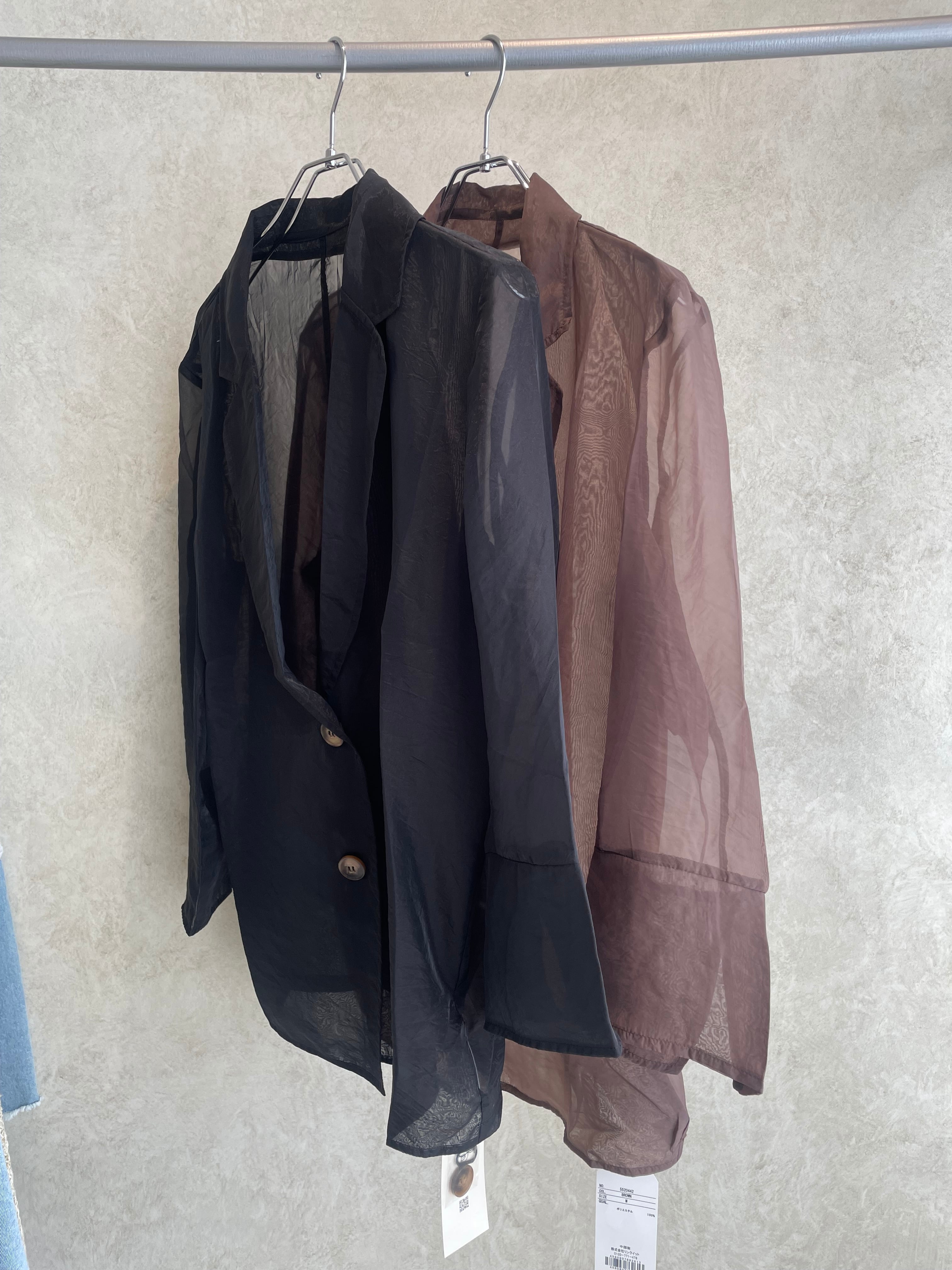 【即納】sheer tailored jacket