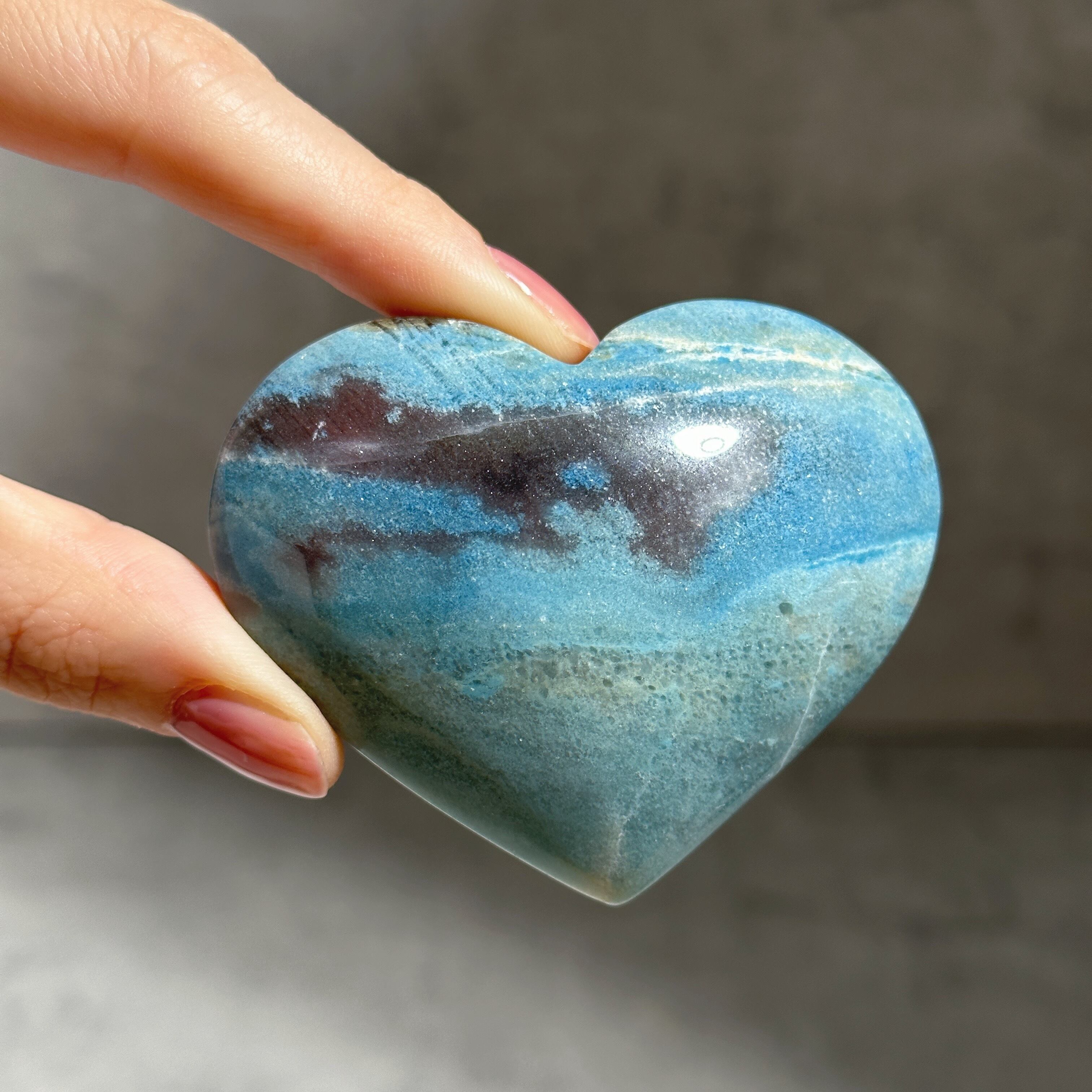 トロレアイトインクォーツ(トロール石)ハート42◇ Trolleite ◇天然石・鉱物・パワーストーン