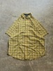 CHAPS RALPH LAUREN 半袖チェックシャツ XL イエロー
