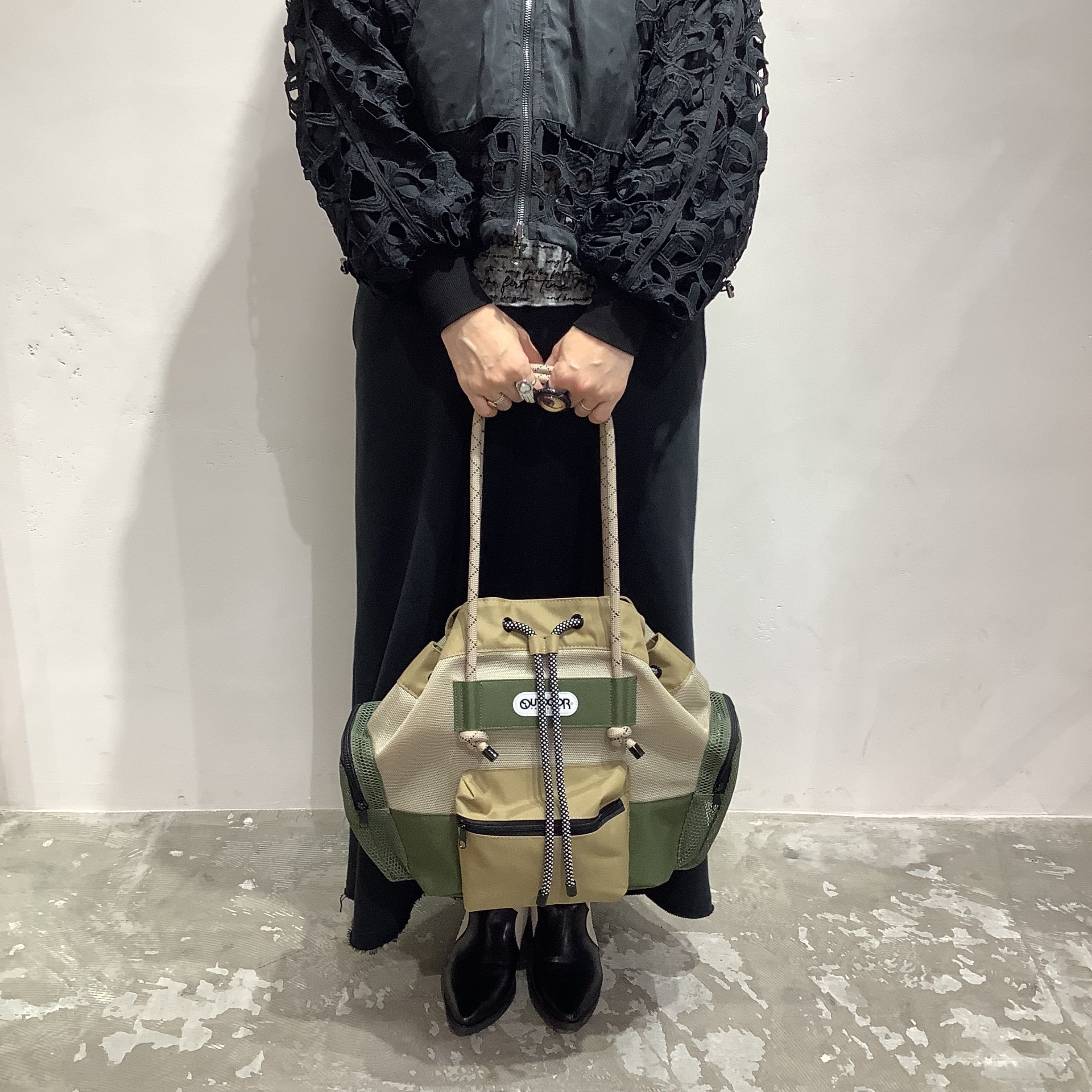 RISLEY×OUTDOOR(リズレイ×アウトドア)】メッシュトートバッグ［R2601