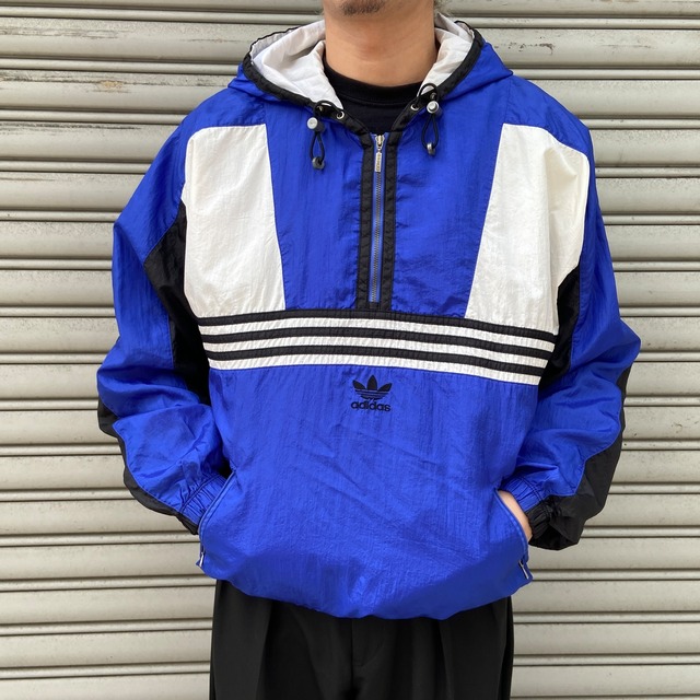 80s adidas アノラックパーカー　M 万国旗タグ　トレフォイル