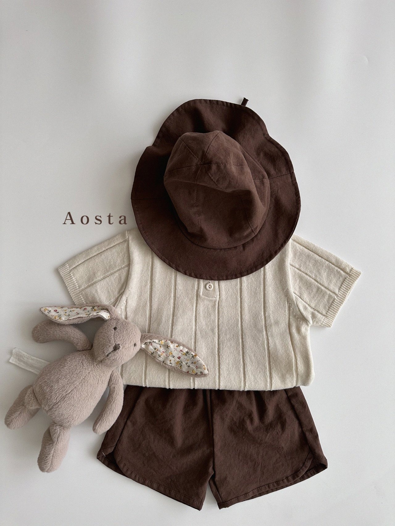 【Aosta】シンプルコットンショートパンツ - 15