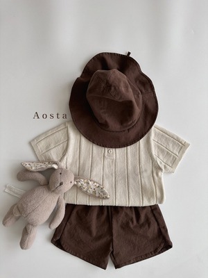【Aosta】シンプルコットンショートパンツ