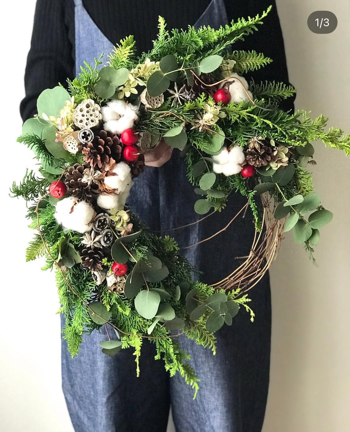 クリスマスリース | 南大阪でドライフラワー・プリザーブドブラワー