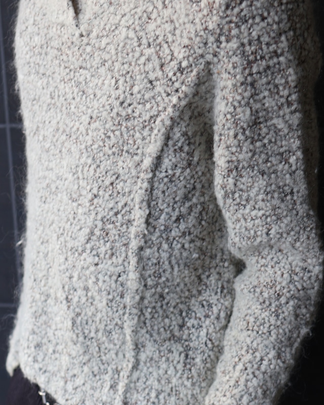 Fluffy V-neck knit