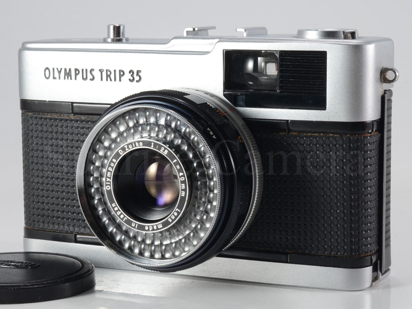 オリンパスTRIP35キャメル革／D・ズイコー40mmf2.8【実写確認整備品】 OLYMPUS】 TRIP 35 フィルムカメラ（分解整備済・レッドリザード貼り革