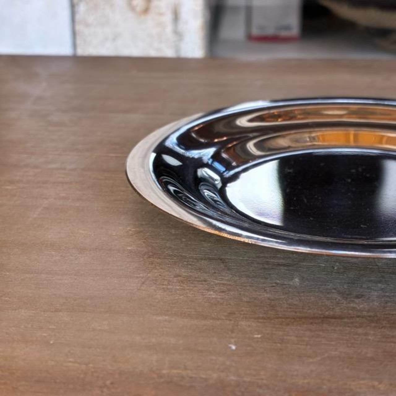 India Stainless Steel Chutney Tray, Large, Round, Perfect for Chutney, Outdoor Use, Small Plate, Coaster, Ships by Mail