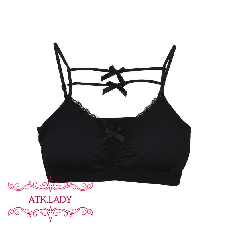 ATK.LADY】D45 ビスチェ チェーンリボン 乳袋 ダブル 蝶結び ツイスト