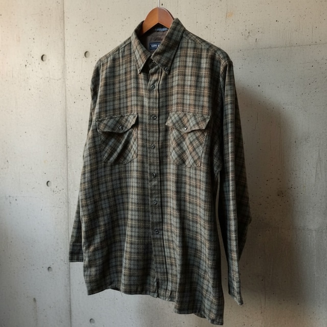 ［好配色］80’s Van Heusen チェックシャツ L