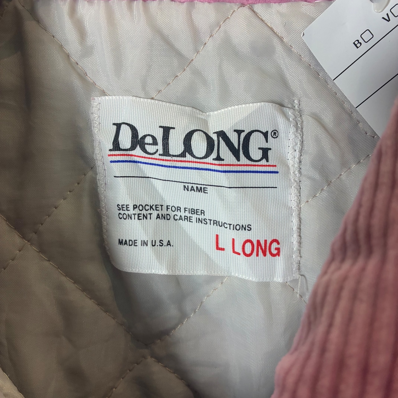 90s USA製　DeLONG コーデュロイスタジャン　ガス会社企業モノ　バーガンディ　L