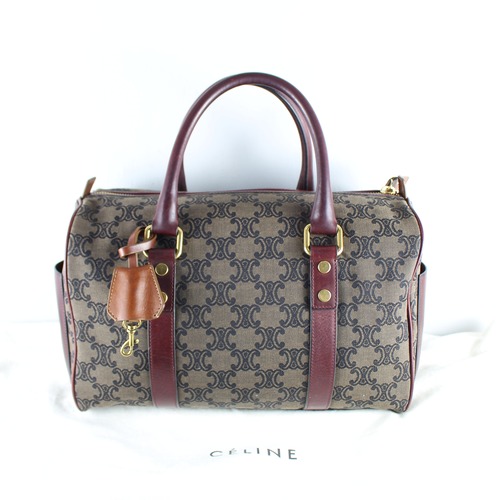 .CELINE BIG MACADAM PATTERNED BOSTON BAG MADE IN ITALY/セリーヌビッグマカダム柄ボストンバッグ 2000000053790