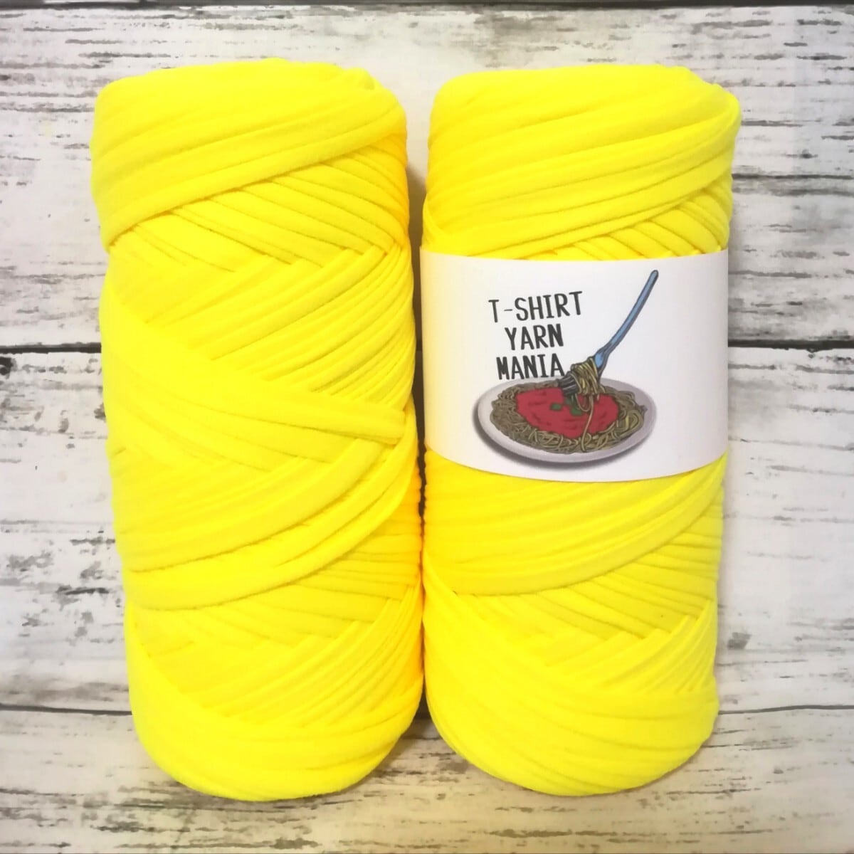 イエロー 黄色 1玉 200g・50m Tシャツヤーン | T-SHIRT YARN MANIA