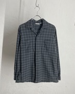 60s Unknown Front-fly Open Collar Cotton Shirt