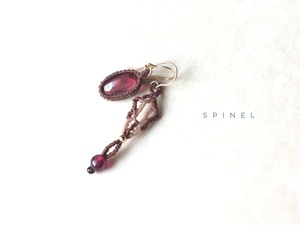 スピネル macrame earrings