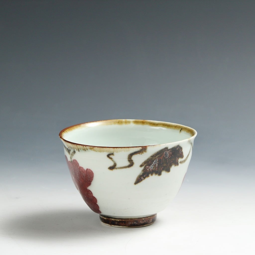 現代工芸作家 末松喜弘｜SUEMATSU Yoshihiro(大阪, 1942- ) 辰砂葡萄文