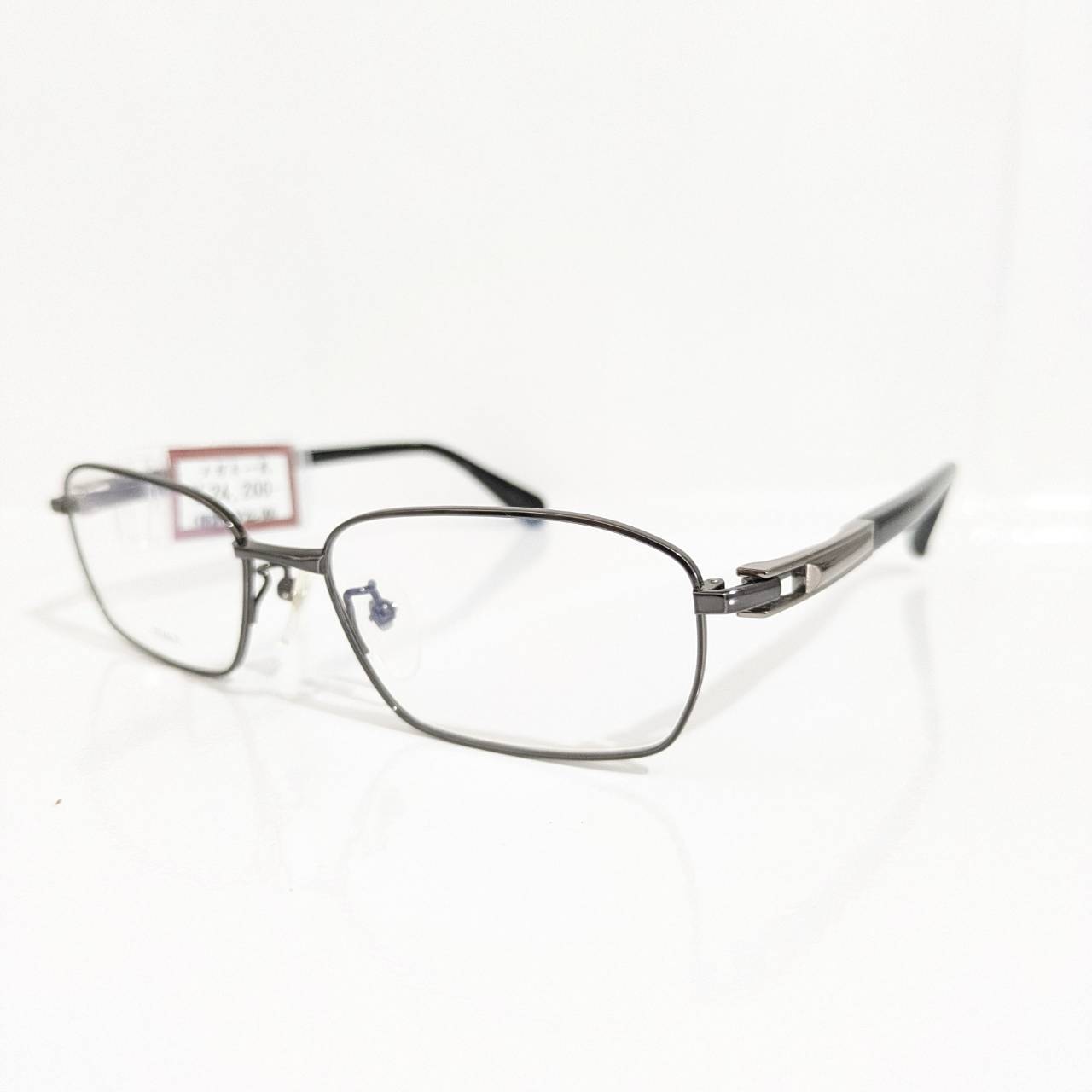 【ONOFF】スクエアメタルフレーム シルバー