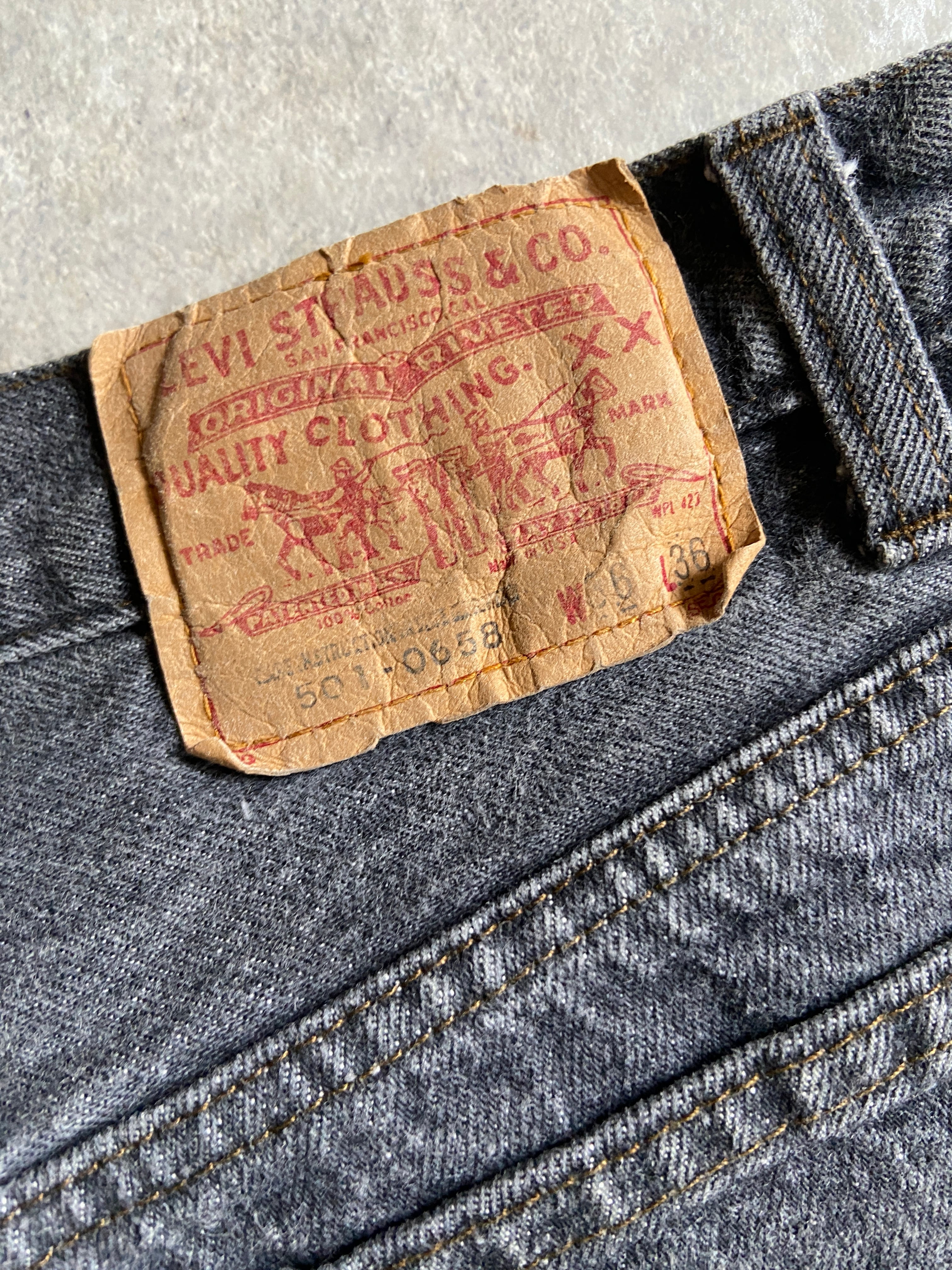1980s Levi's 501 先染めブラック W34 L26.5 Made in USA G915