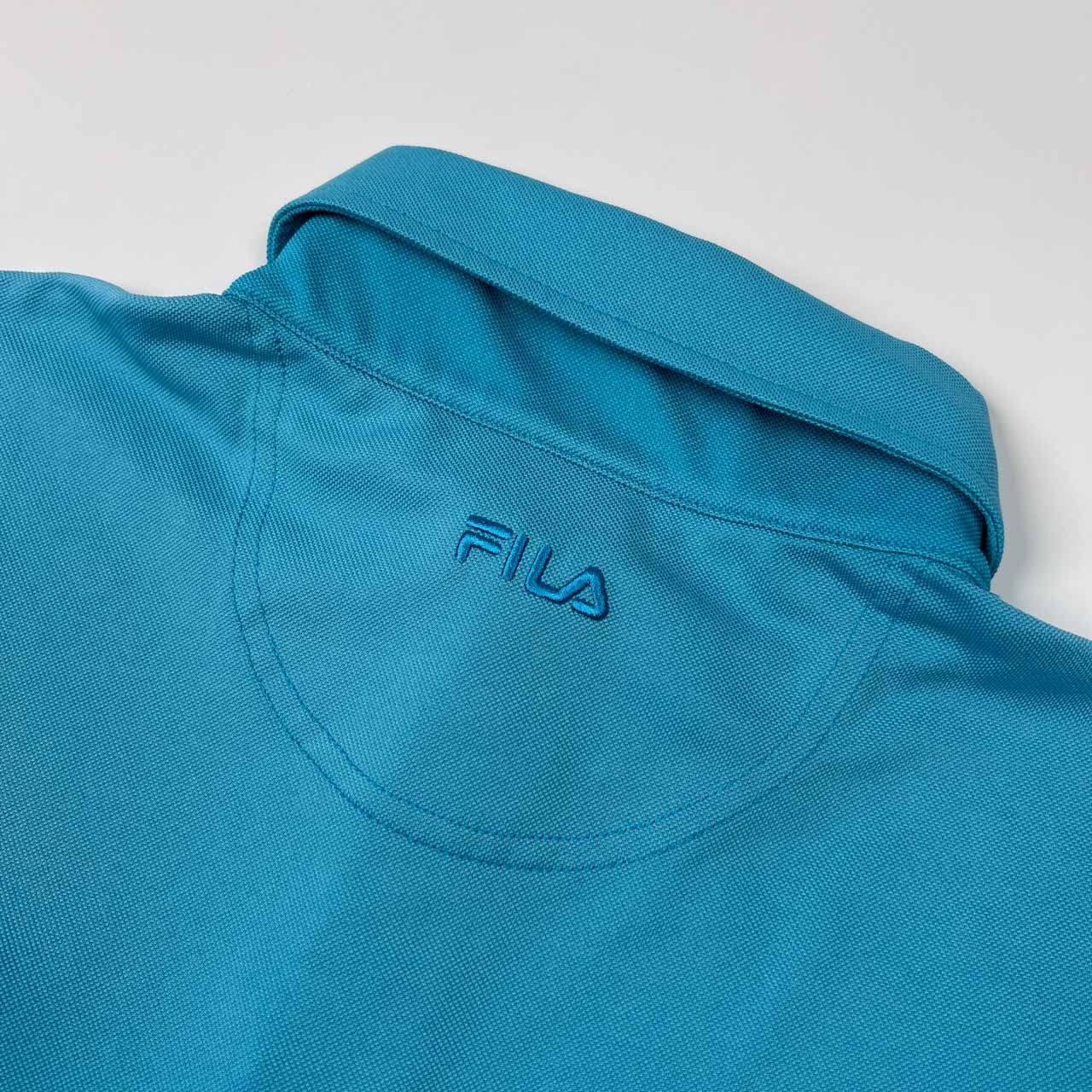 FILA GOLF フィラ ゴルフ ワッペン BD 半袖 ポロシャツ サイズ L /メンズ/水色系/スポーツ
