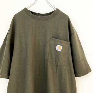 carhartt s/s pocket tee (新品) カーキ