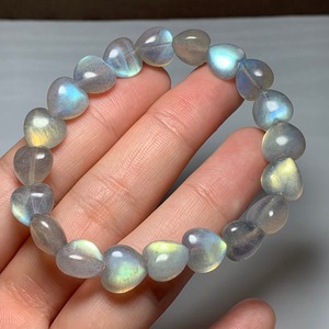 Kno11.シラーが美しい☆ハート・ラブラドライト ブレスレット