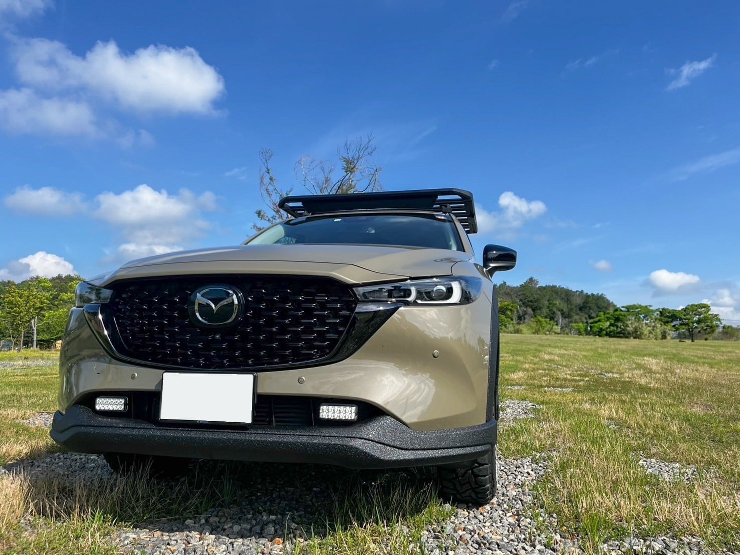 CX-5 KF系 LINE-X塗装済・純正OPフロントリップスポイラー | HIROMAZ