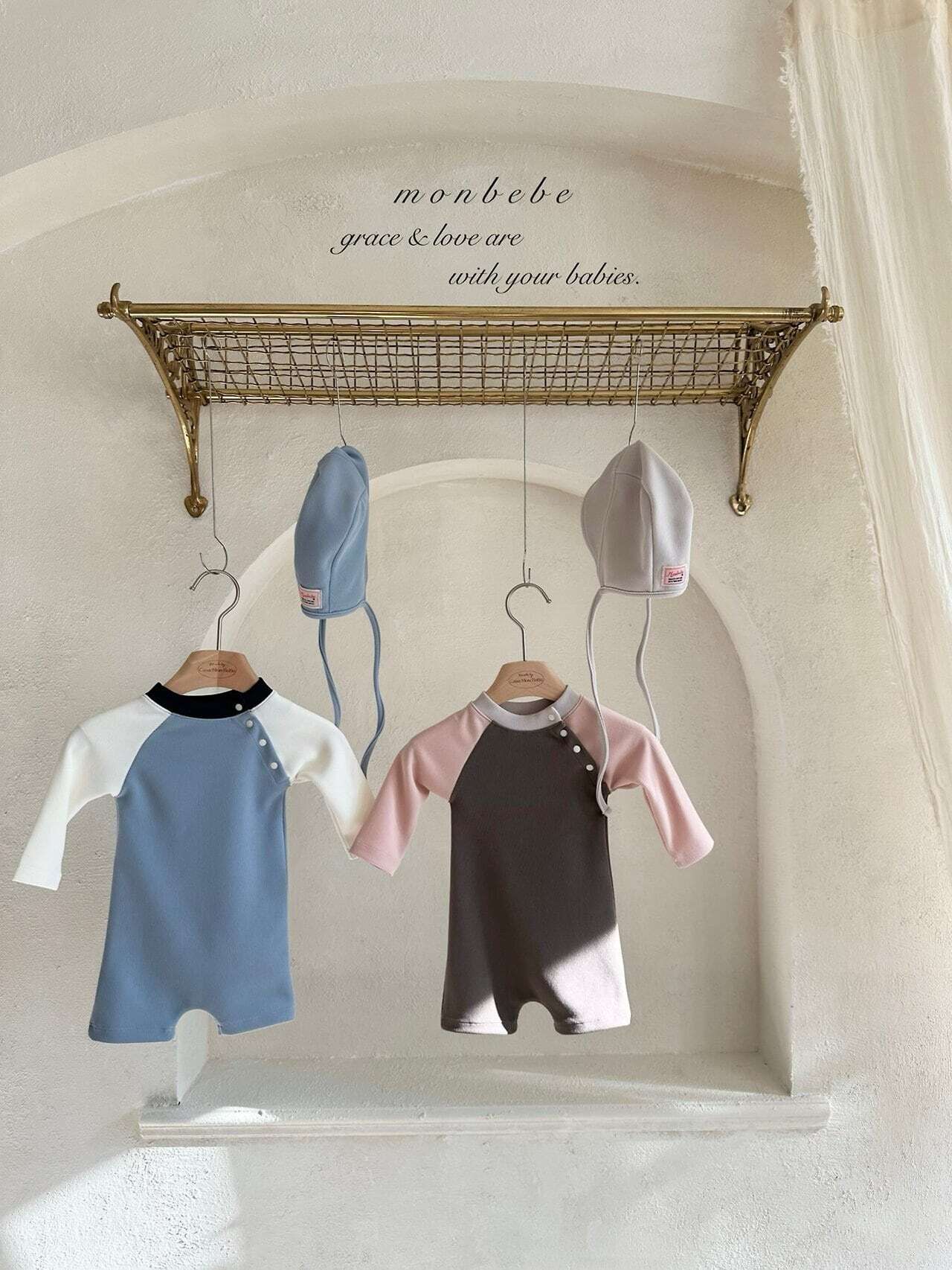 【予約】monbebe Multi swimsuit (bonnet set)