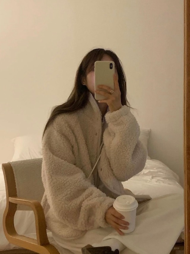 (予約) LITER / Teddy shearling fleece jumper 2color