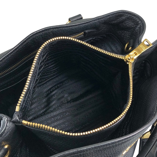 PRADA プラダ トートバッグ ブラック ロゴ レザー 2way vintage ヴィンテージ オールド 7kpf4k