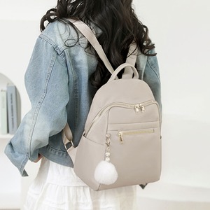 リュックサック ファーチャーム付き レディース 多収納 軽量 韓国 小さめ おしゃれ 大人 かわいい カジュアル シンプル 通勤 通学 学生 大人可愛い 大人女子