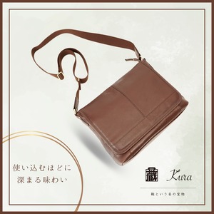【KIWADA】シンプルA4横型ショルダーバッグ 豊岡鞄 (KW-38)