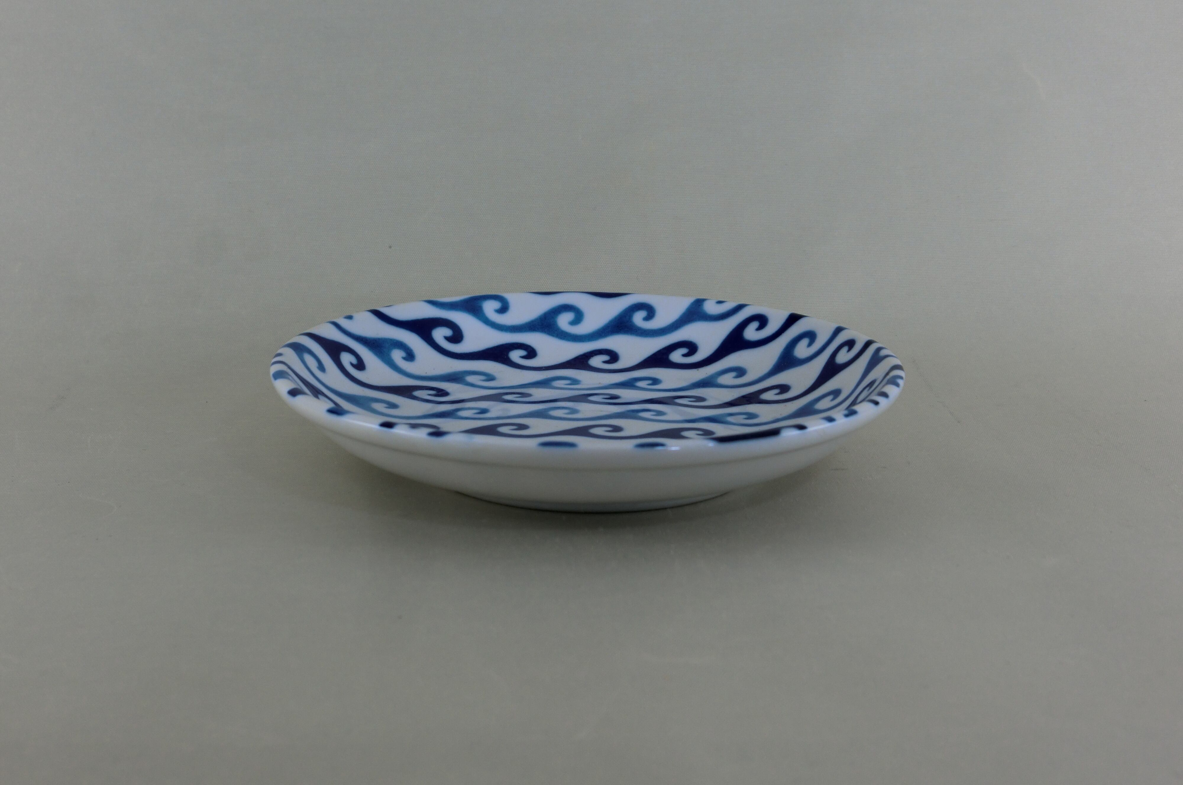 藍小紋伝統柄シリーズ　銘々皿（波紋）