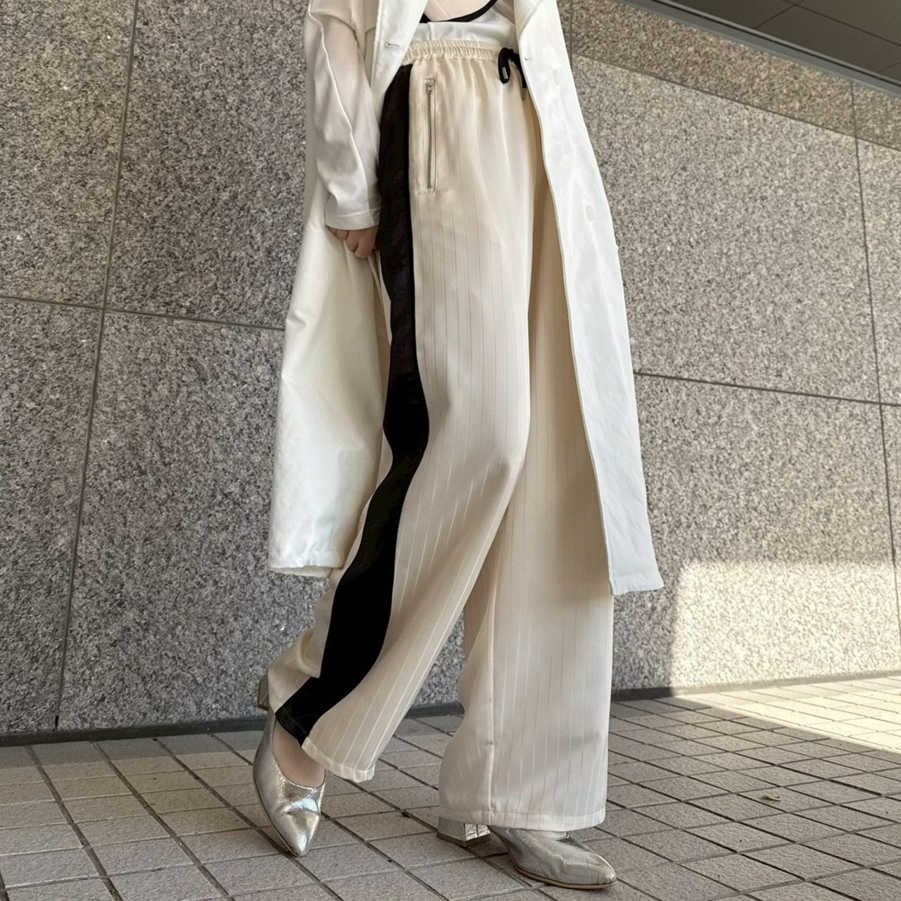 MML104PEA シャードーストライプラインパンツ
