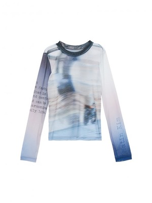 [MATIN KIM] MALDIVES MESH TOP IN BLUE