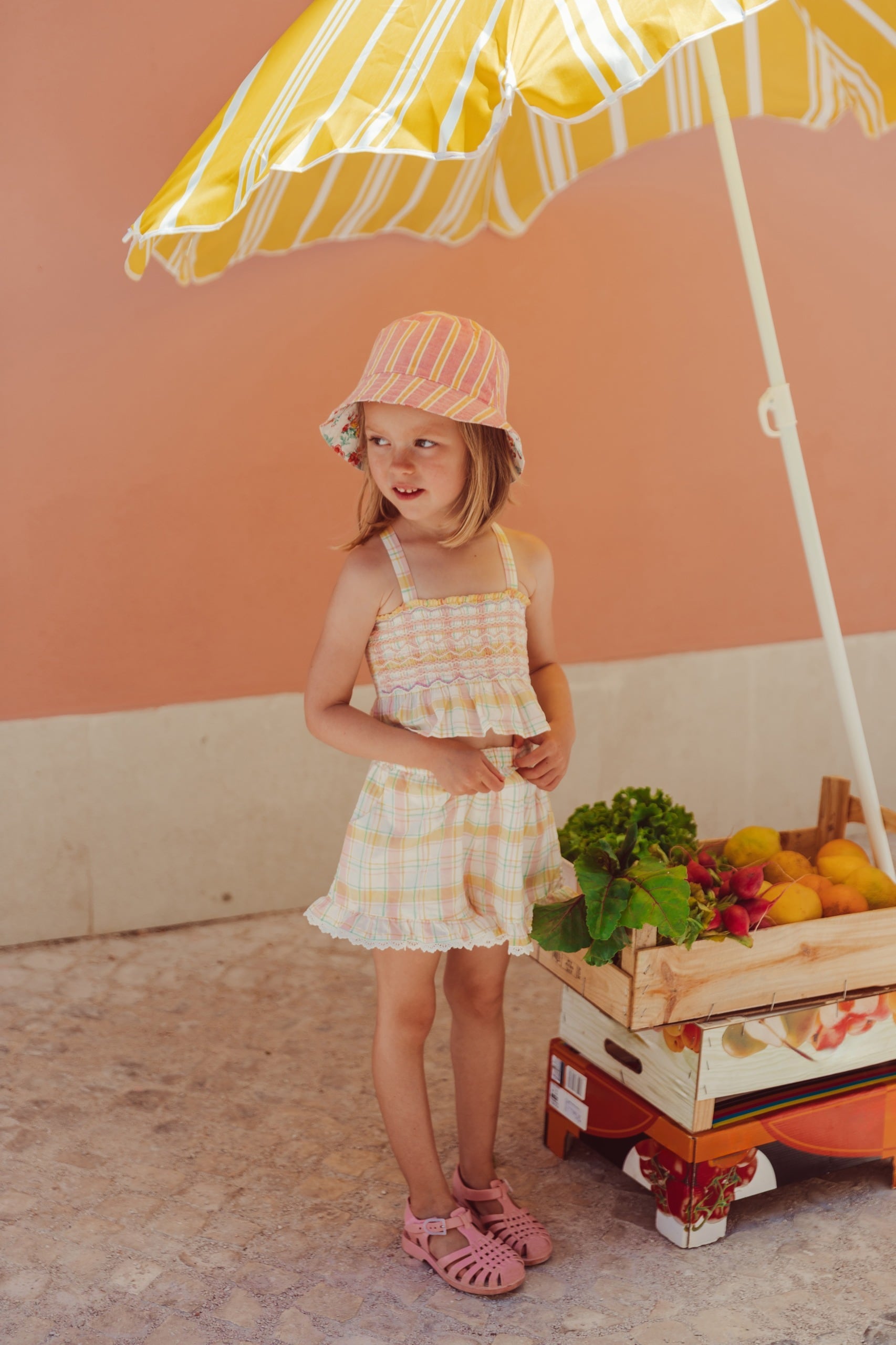 Louise Misha / Florentina Camisole - Yellow Positano Checks