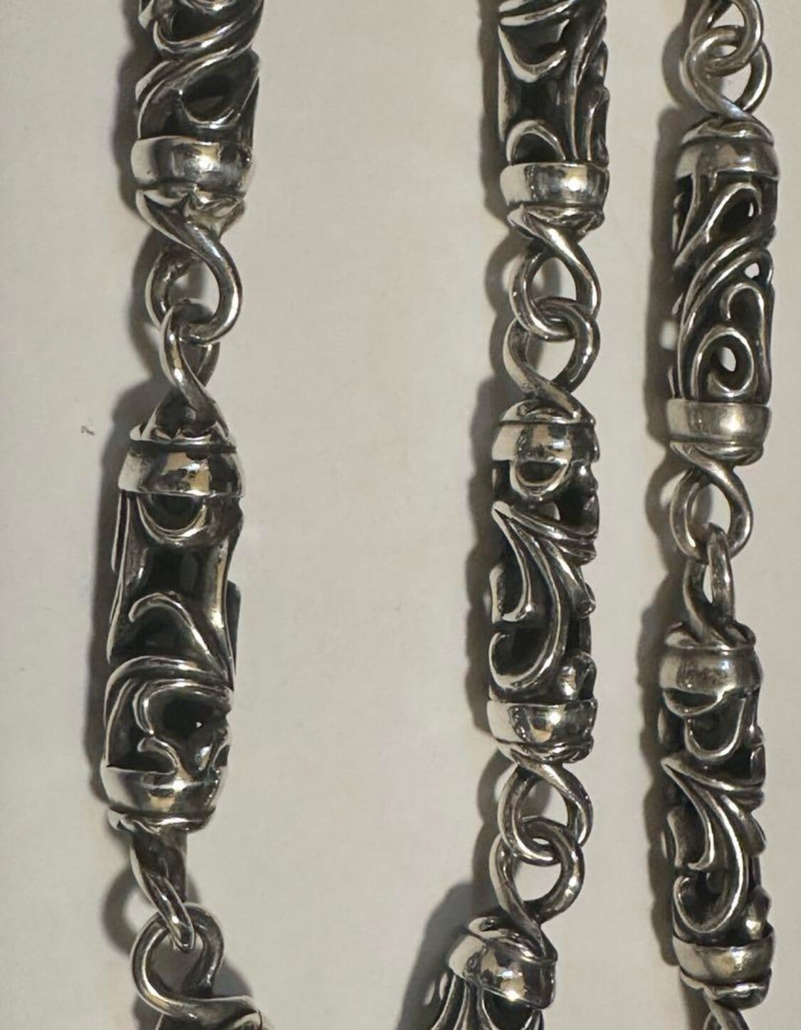 クロムハーツ2clipローラーロングウォレットチェーン&カスタムwave 財布 CHROME HEARTS クロムハーツ 2clip ローラーロングウォレットチェーン