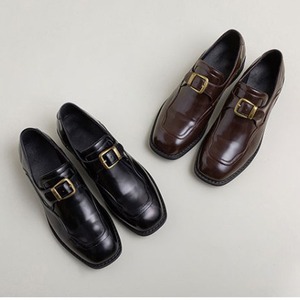Retro Square buckle loafers <2colors>