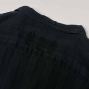 シルク100% Kahala カハラ パイナップル ストライプ風 半袖 アロハシャツ XXL/ブラック メンズ 大きいサイズ