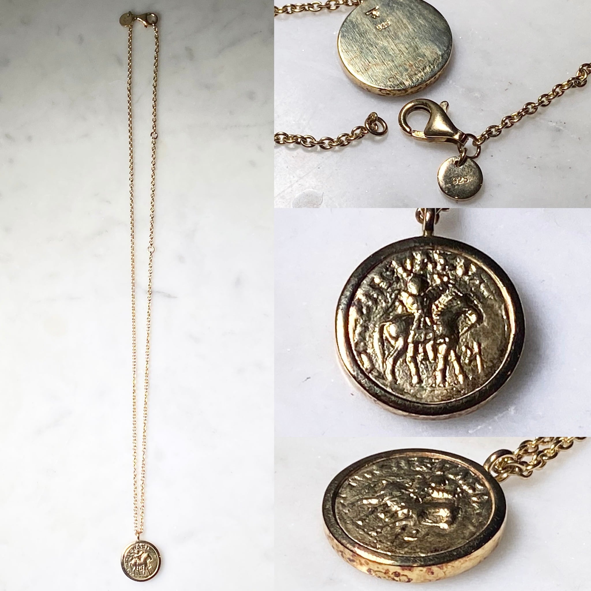 TOM WOOD silver × gp coin pendant necklace | NOIR ONLINE