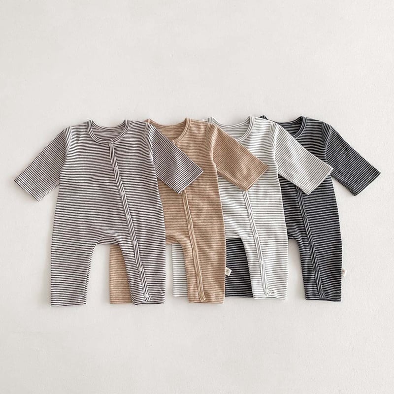 【BABY】春新作 ボーダー柄オールインワン