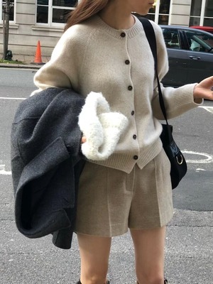 [OUNCE] raccoon cashmere cardigan (即納)