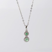 透明感がすごい！ 翡翠ダイヤ入りペンダントトップ A貨翡翠 jd_pt1218