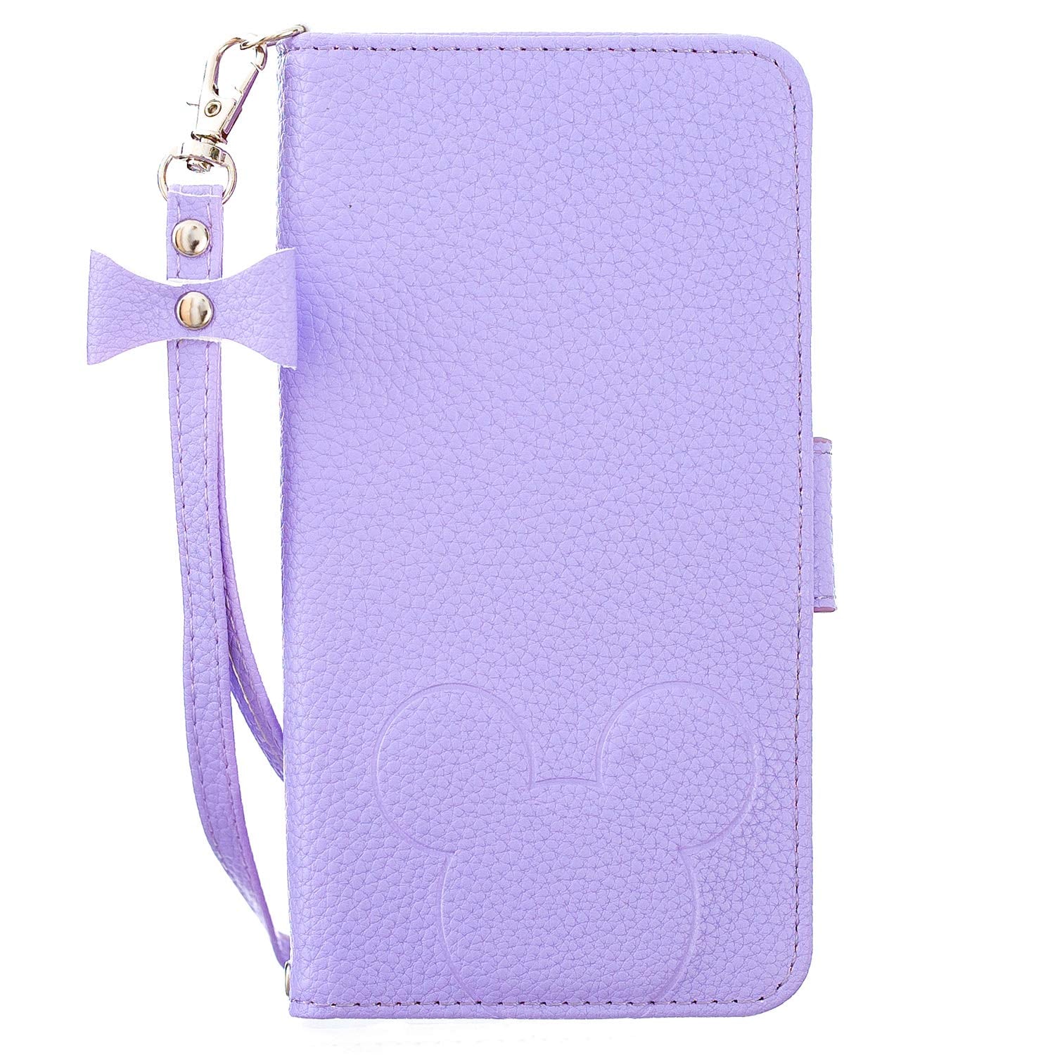 case for iPhone 16 ケース アイフォン16 カバー 手帳型(KKGO) ストラップ付き カードポケット付き 財布型 横置きスタンド機能付き マグネット式 全面保護 (A4-紫, for iPhone16)