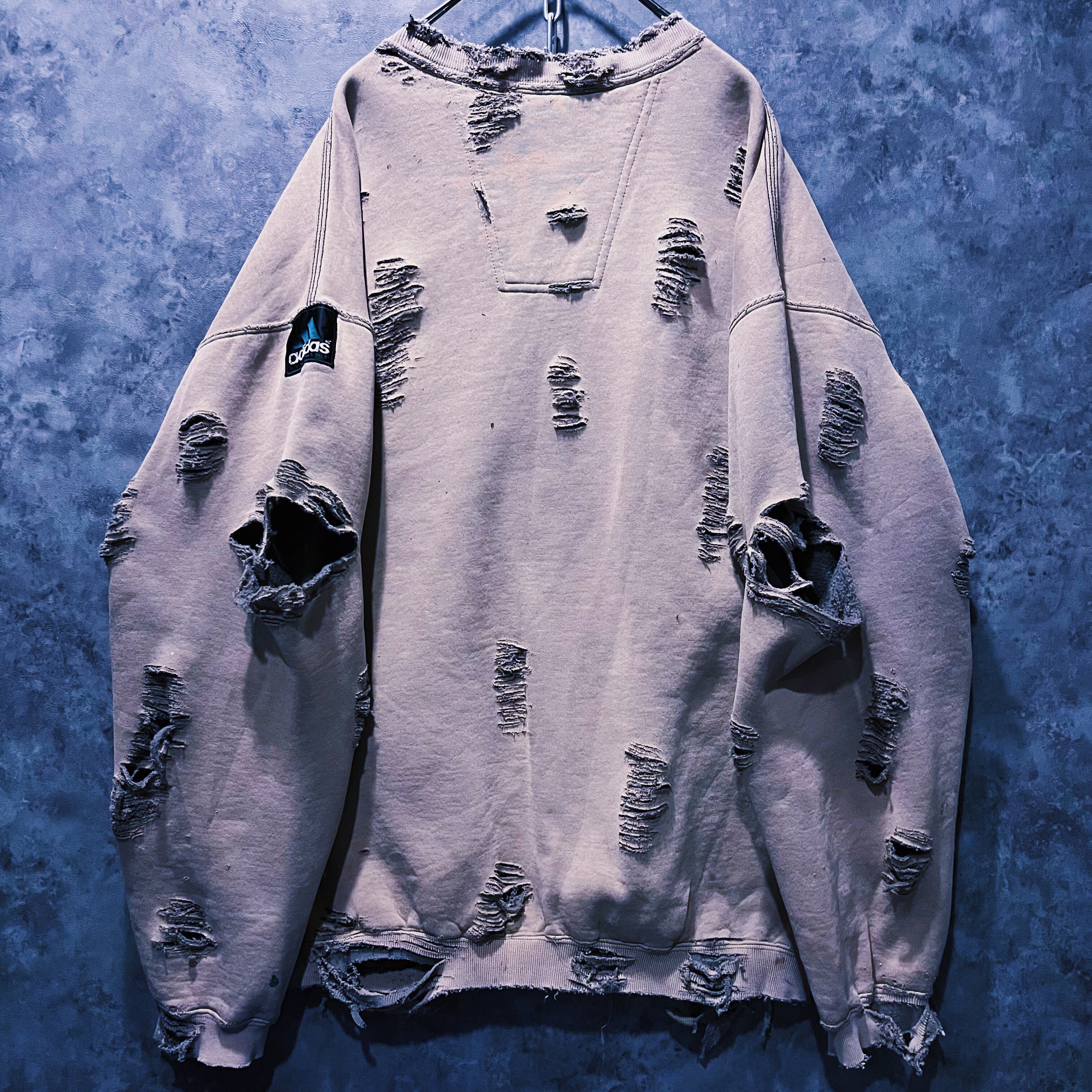 doppio】90's vintage “adidas EQT” performance logo design boro