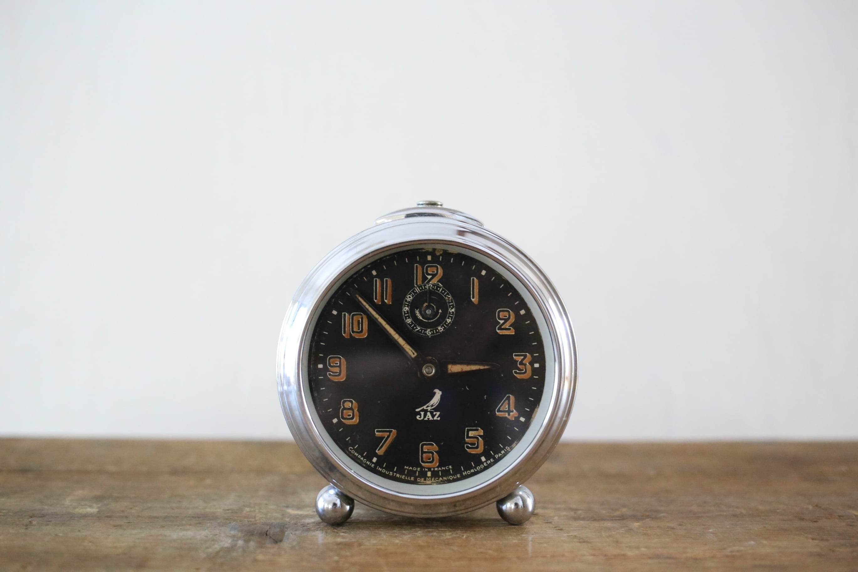 フランス アンティーク ヴィンテージ JAZ 目覚まし時計 ブラック