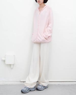 2000s zip-up cashmere knit hoodie
