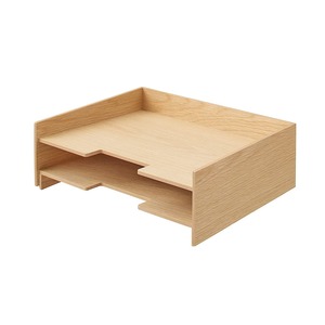 【人気】無印良品 木製書類整理トレー A4･2段 82603347