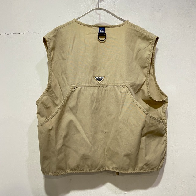 90s Columbia PFG フィッシングベスト ベージュ L相当