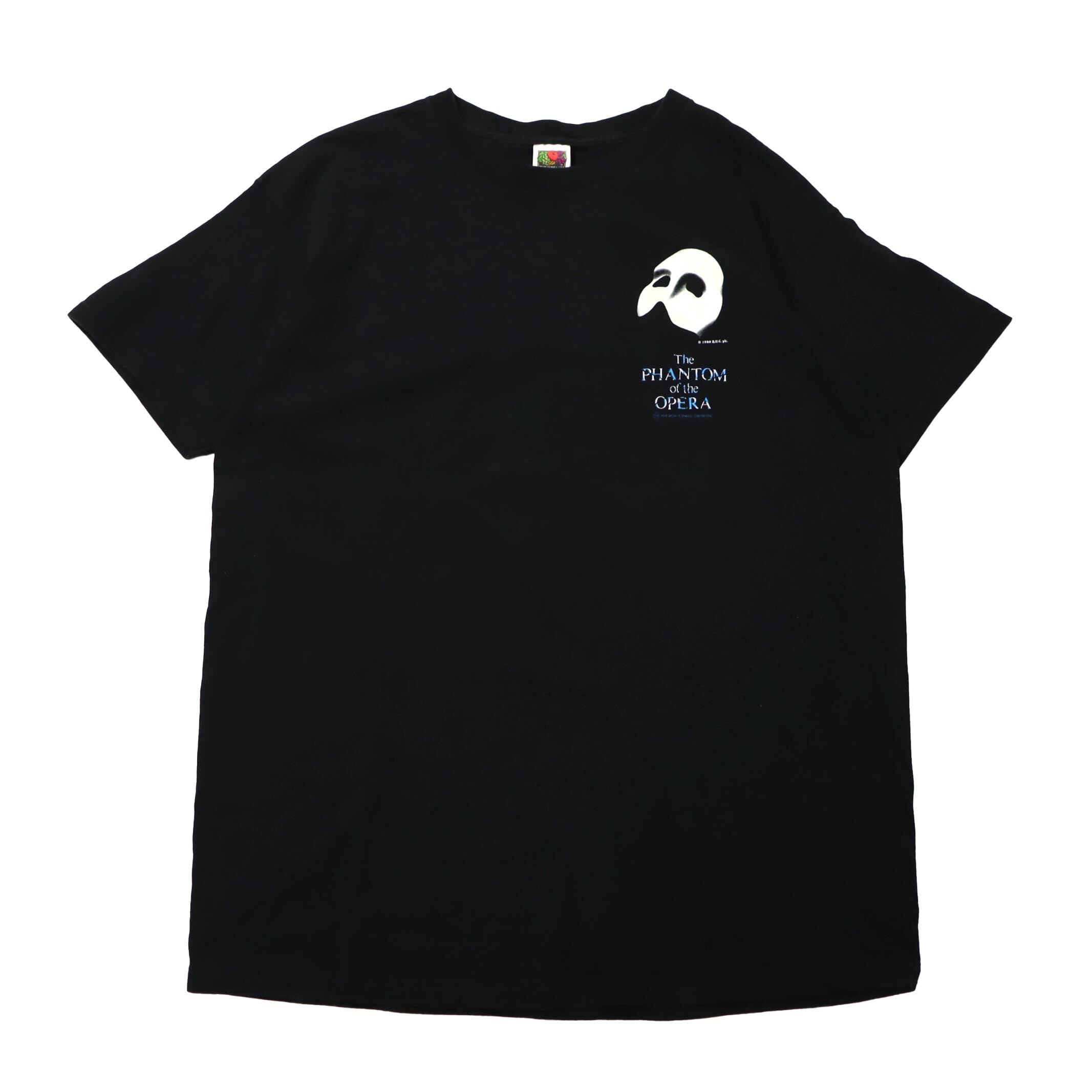 XL] 90's The PHANTOM of the OPERA Printed T-shirt Black | mongos